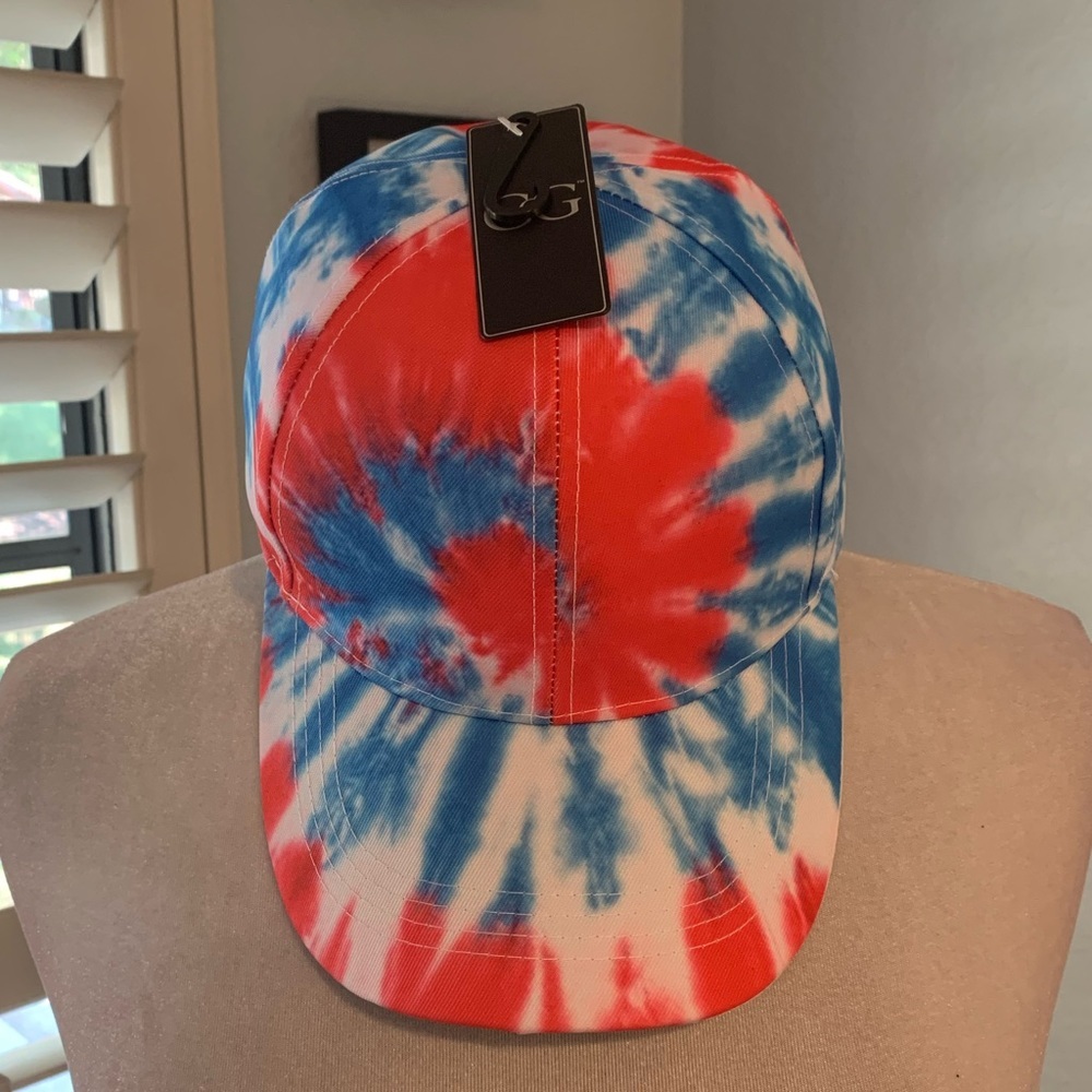 CG Tie Dye Red, White & Blue Baseball Cap NWT🇺🇸